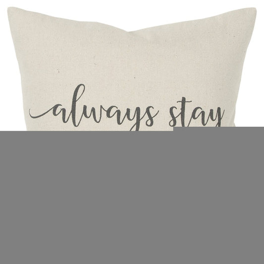 Gray Cream Humble and Kind Throw Pillow