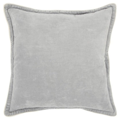 20" Gray Cotton Throw Pillow