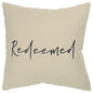 Black Taupe Canvas Redeemed Throw Pillow
