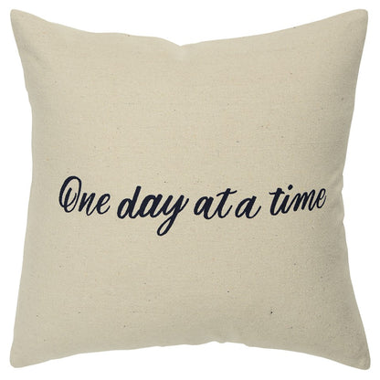 Black Taupe Canvas One Day Throw Pillow