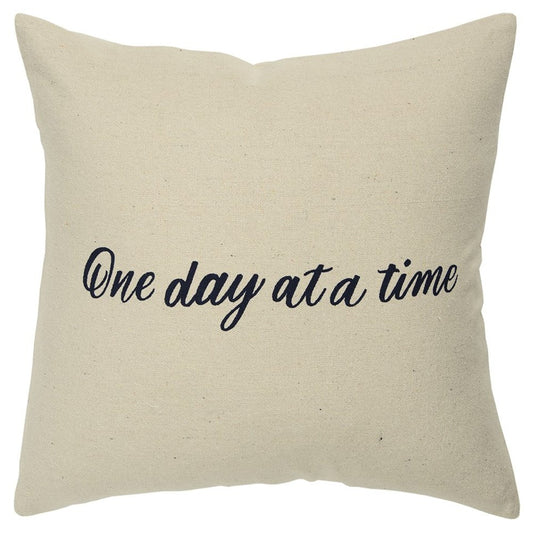 Black Taupe Canvas One Day Throw Pillow