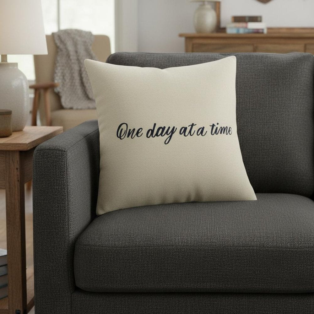 Black Taupe Canvas One Day Throw Pillow