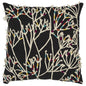 Black Cream Impressionistic Branch Throw Pillow