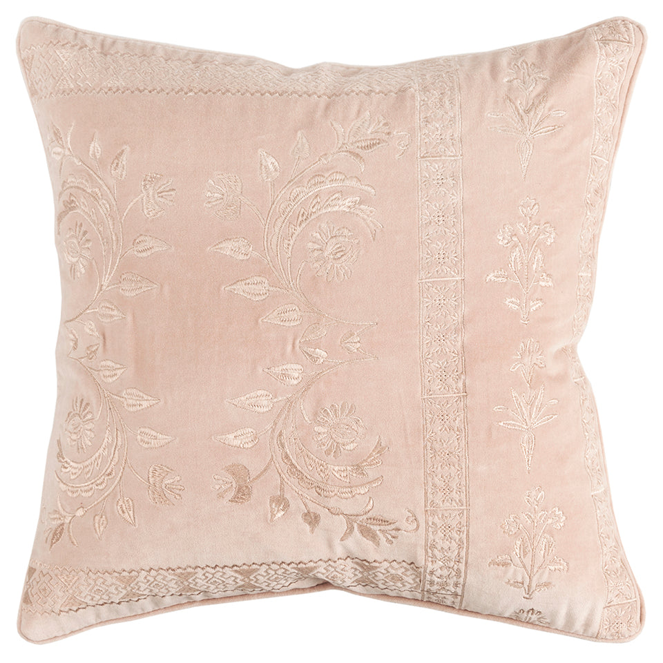 20" Blush Cotton Throw Pillow