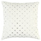 Ivory Silver Metallic Diamond Pattern Throw Pillow