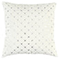 Ivory Silver Metallic Diamond Pattern Throw Pillow