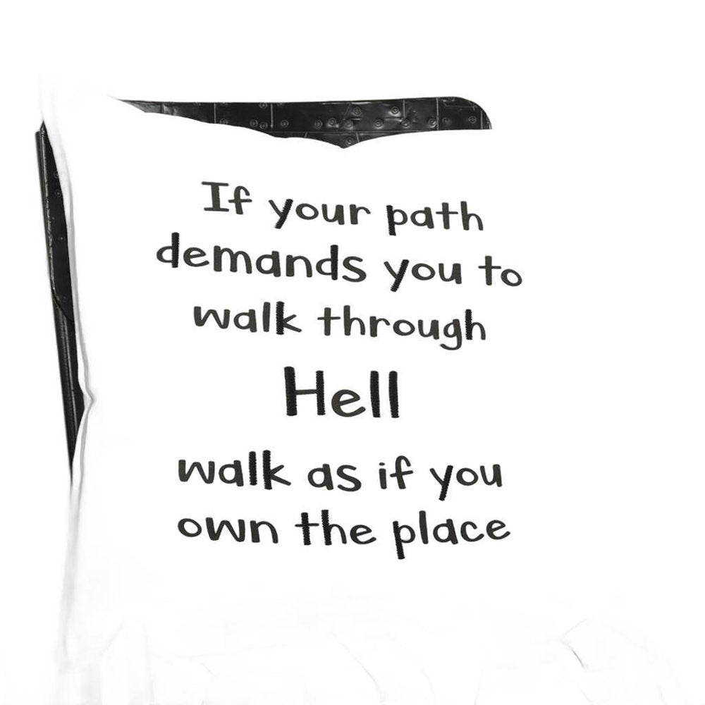 Black White Own The Place Decorative Throw Pillow