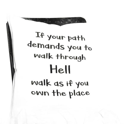Black White Own The Place Decorative Throw Pillow