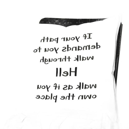 Black White Own The Place Decorative Throw Pillow
