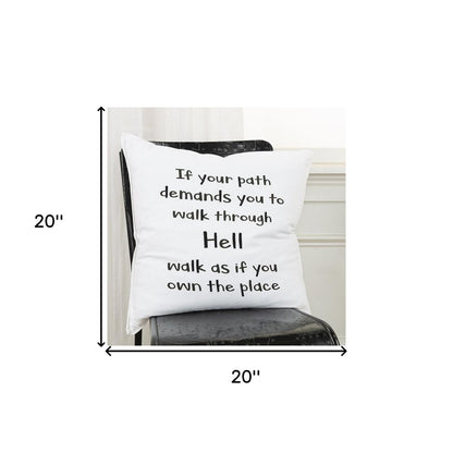 Black White Own The Place Decorative Throw Pillow