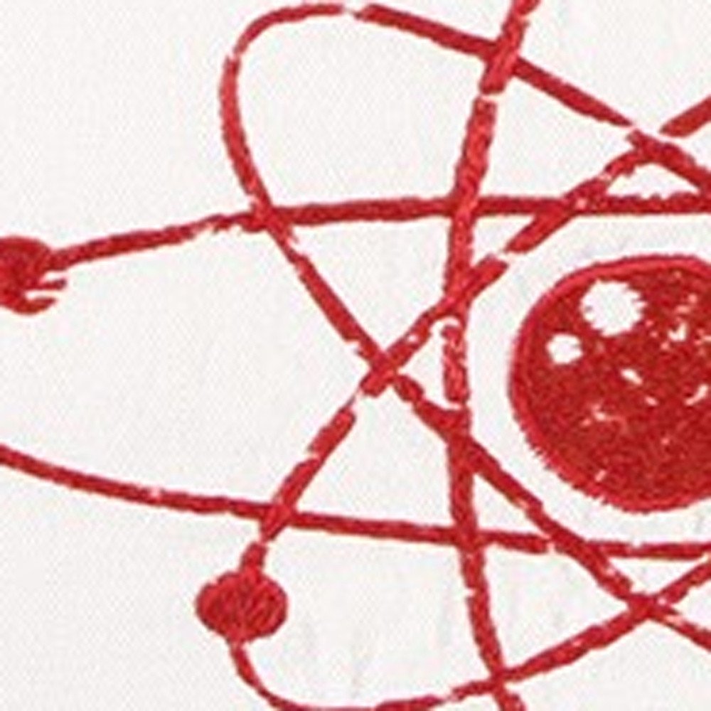 Red and White Never Trust An Atom Throw Pillow