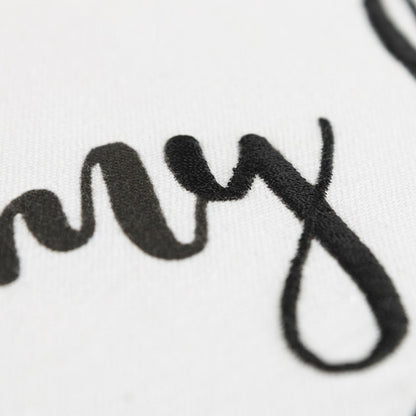 20" White And Black Per My Last Email Cotton Throw Pillow