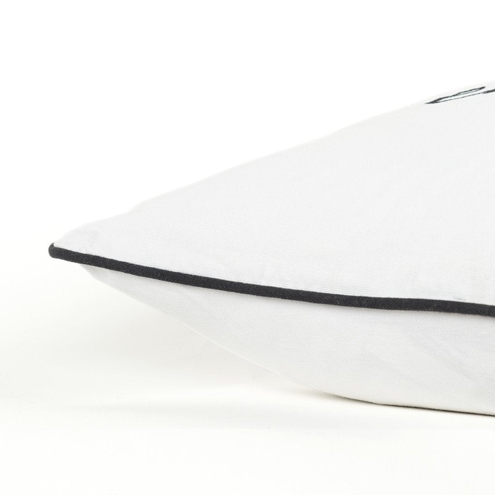 20" White And Black Per My Last Email Cotton Throw Pillow