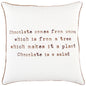 Brown and White Chocolate Is A Salad Throw Pillow