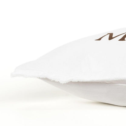 Brown and White Get Off My Nuts Modern Throw Pillow