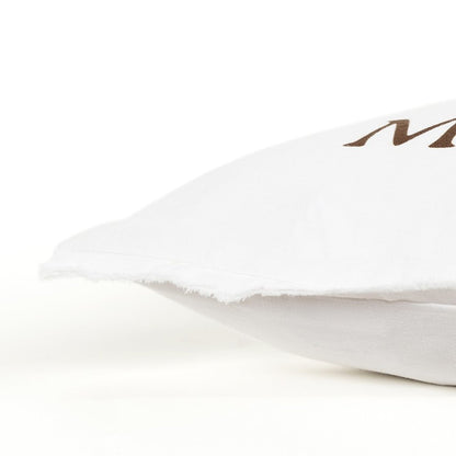 Brown and White Get Off My Nuts Modern Throw Pillow