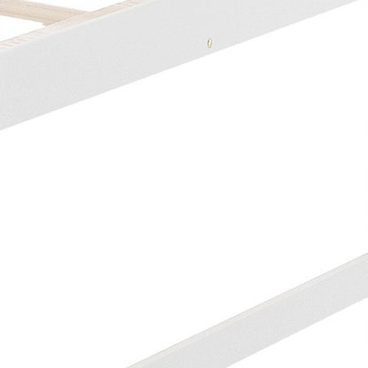 Pastel White Twin Over Twin Dual Ladder Bunk Bed