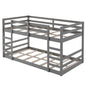 Pastel Gray Twin Over Twin Dual Ladder Bunk Bed