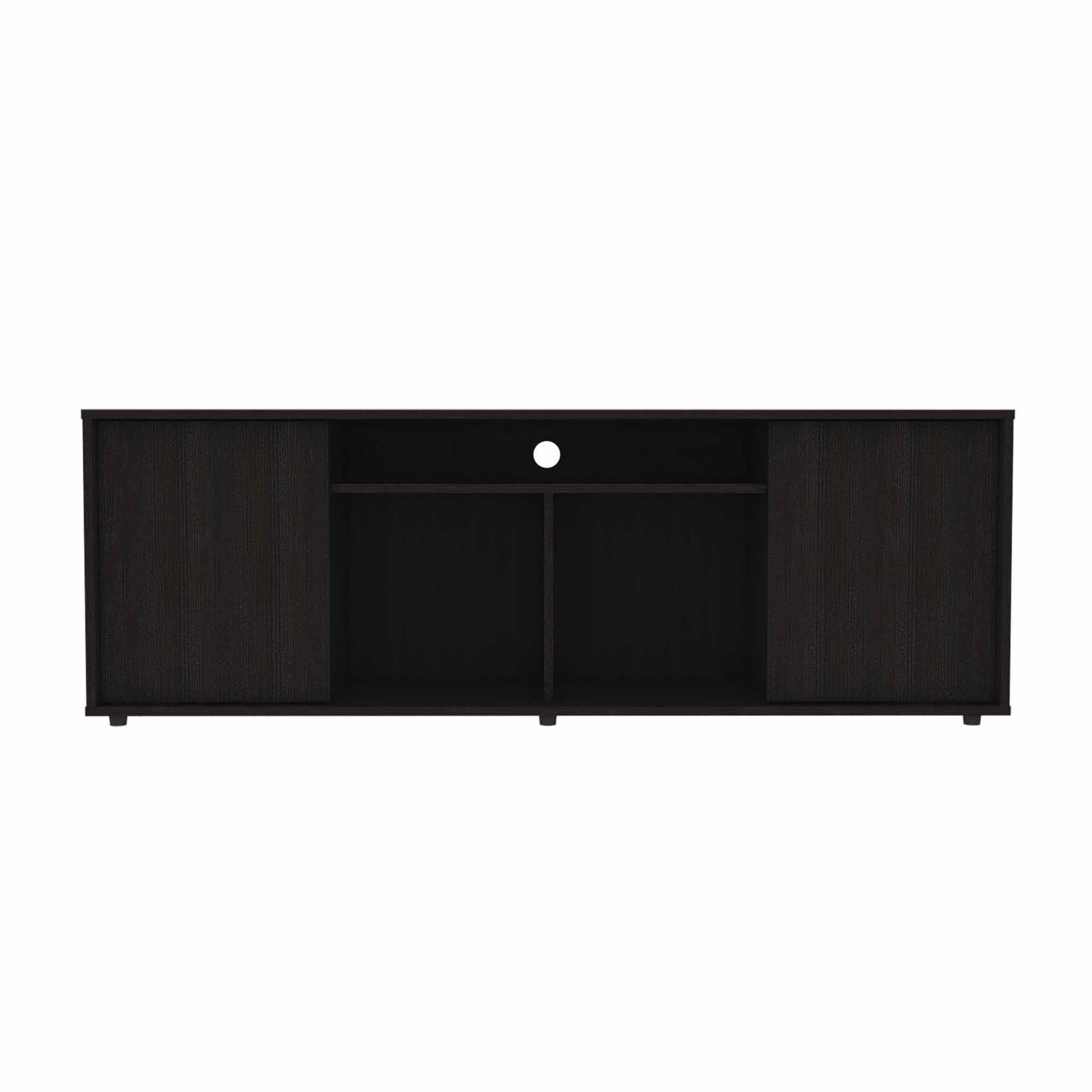 59" Black Open shelving TV Stand