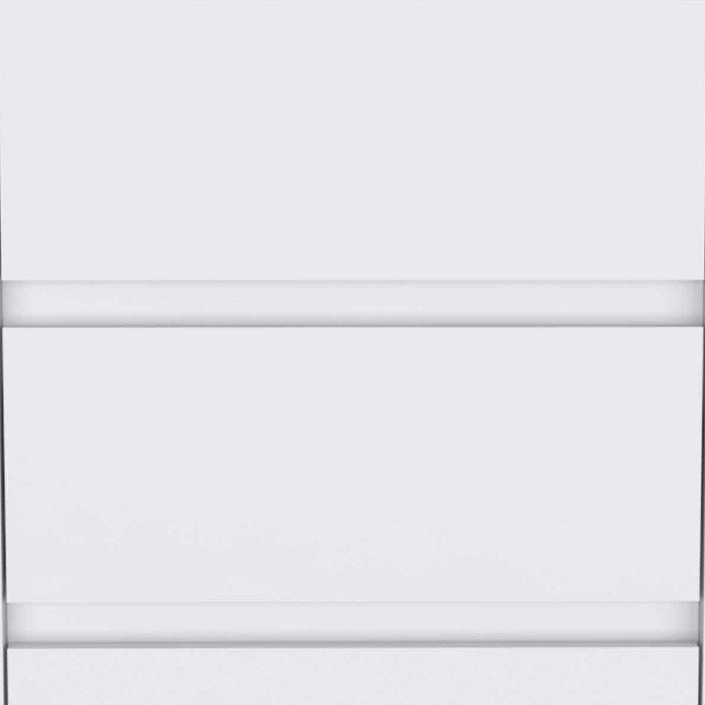 18" White Wood Accent Cabinet With Three Drawers