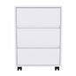 18" White Wood Accent Cabinet With Three Drawers