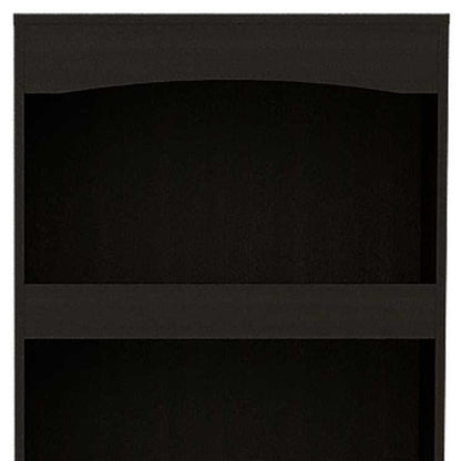 71" Light Gray Wood Three Tier Bookcase with Two Doors