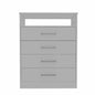 31" White Wood Four Drawer Dresser