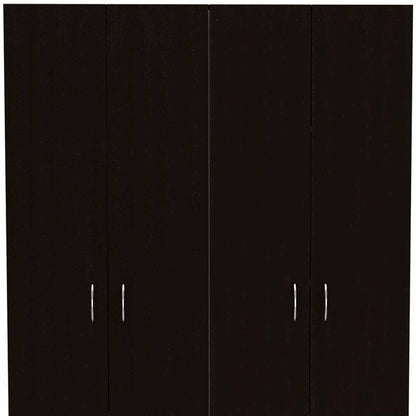 67" Black And White Wood Four Door Single Drawer Combo Dresser