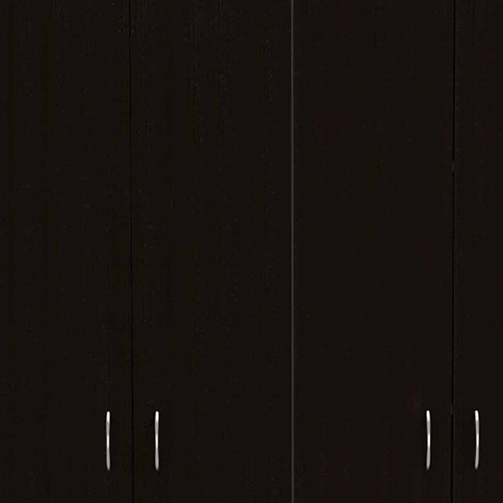 67" Black And White Wood Four Door Single Drawer Combo Dresser