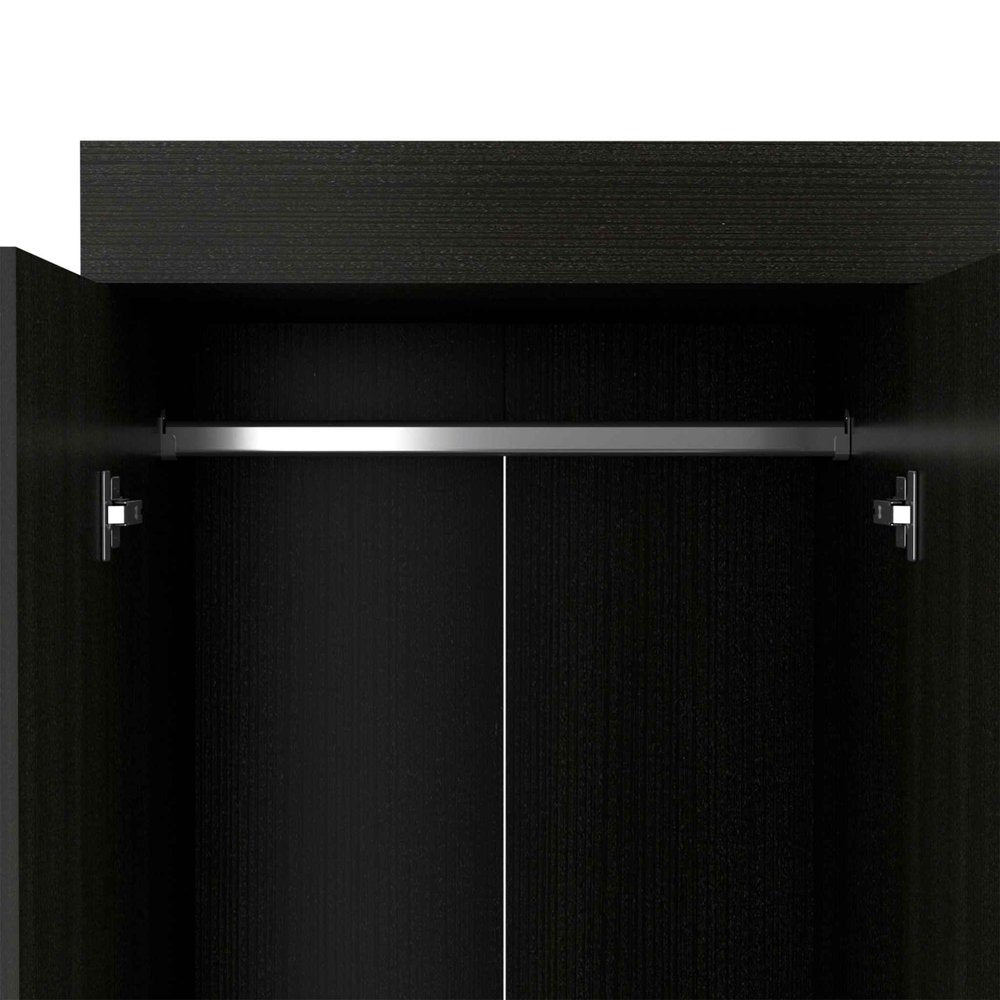 68" Wood Three Drawer Combo Dresser