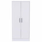 71" White Wood Two Door Single Drawer Combo Dresser