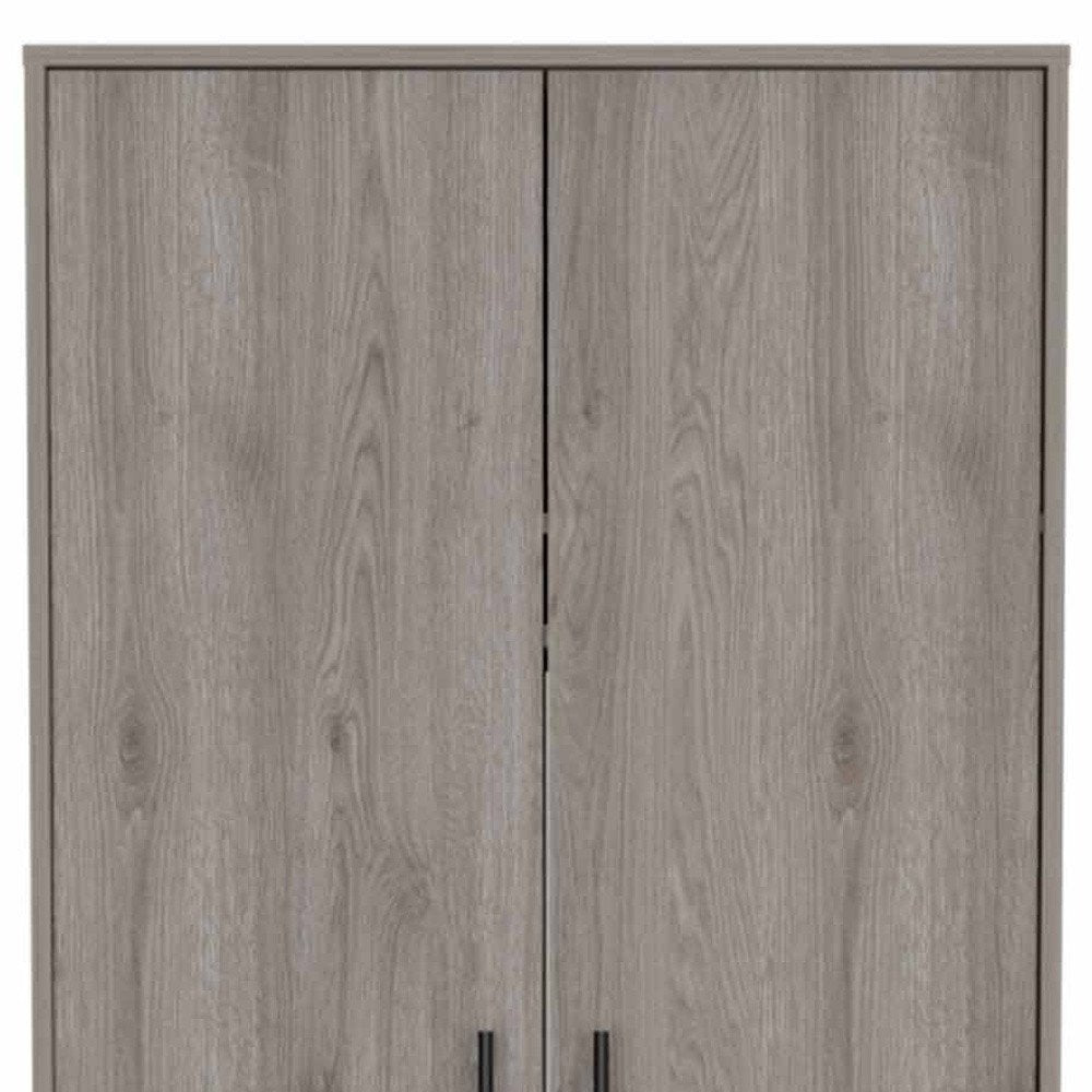 71" Light Gray Wood Single Drawer Combo Dresser