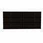60" Black Wood Six Drawer Double Dresser
