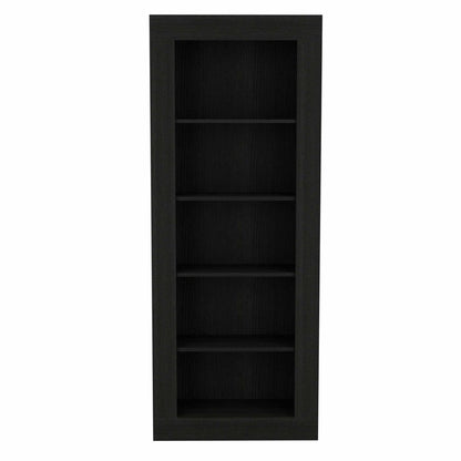 Black Five Tier Bookcase