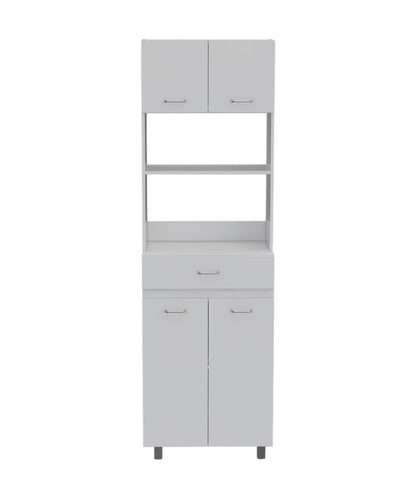 79" White Pantry Cabinet with Three Shelves