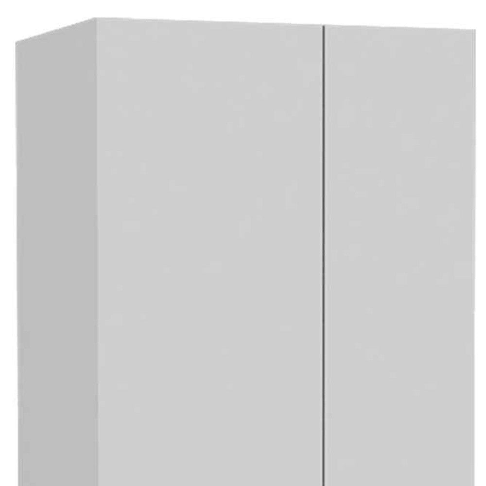 71" White Versatile Tall Pantry Cabinet with Five Shelves