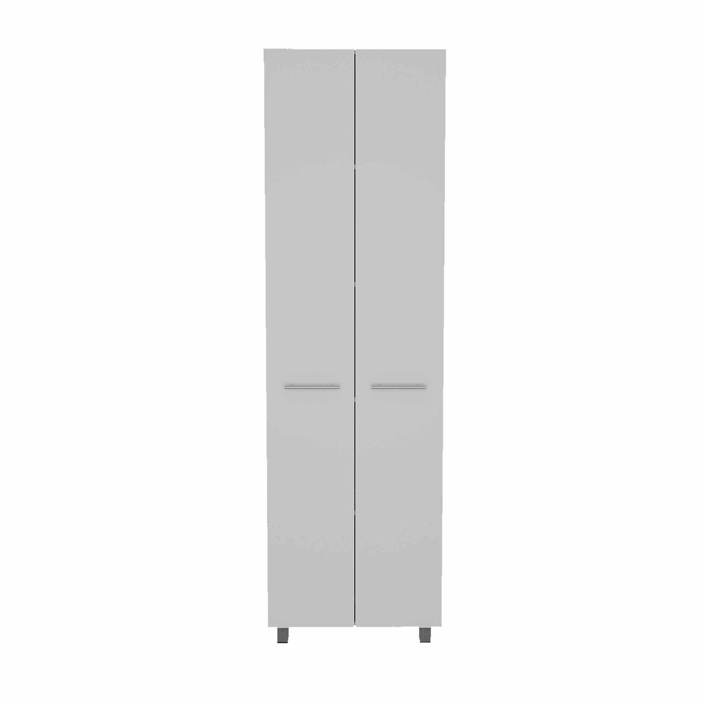 78" Modern White Pantry Cabinet with Two Full Size Doors