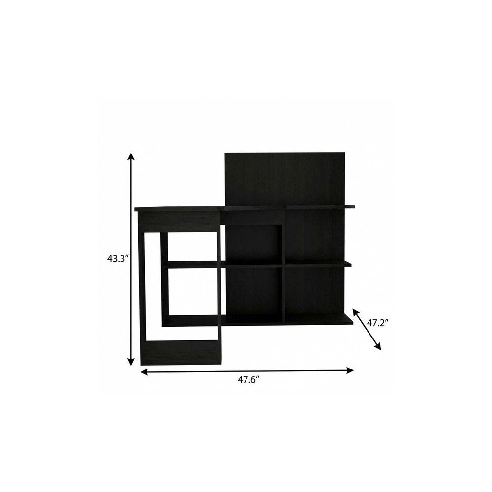 48" Black L Shape Computer Desk