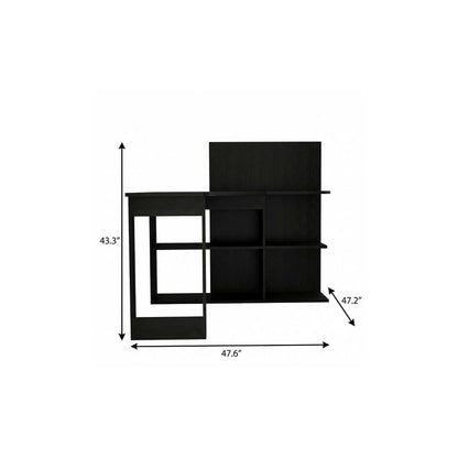 48" Black L Shape Computer Desk