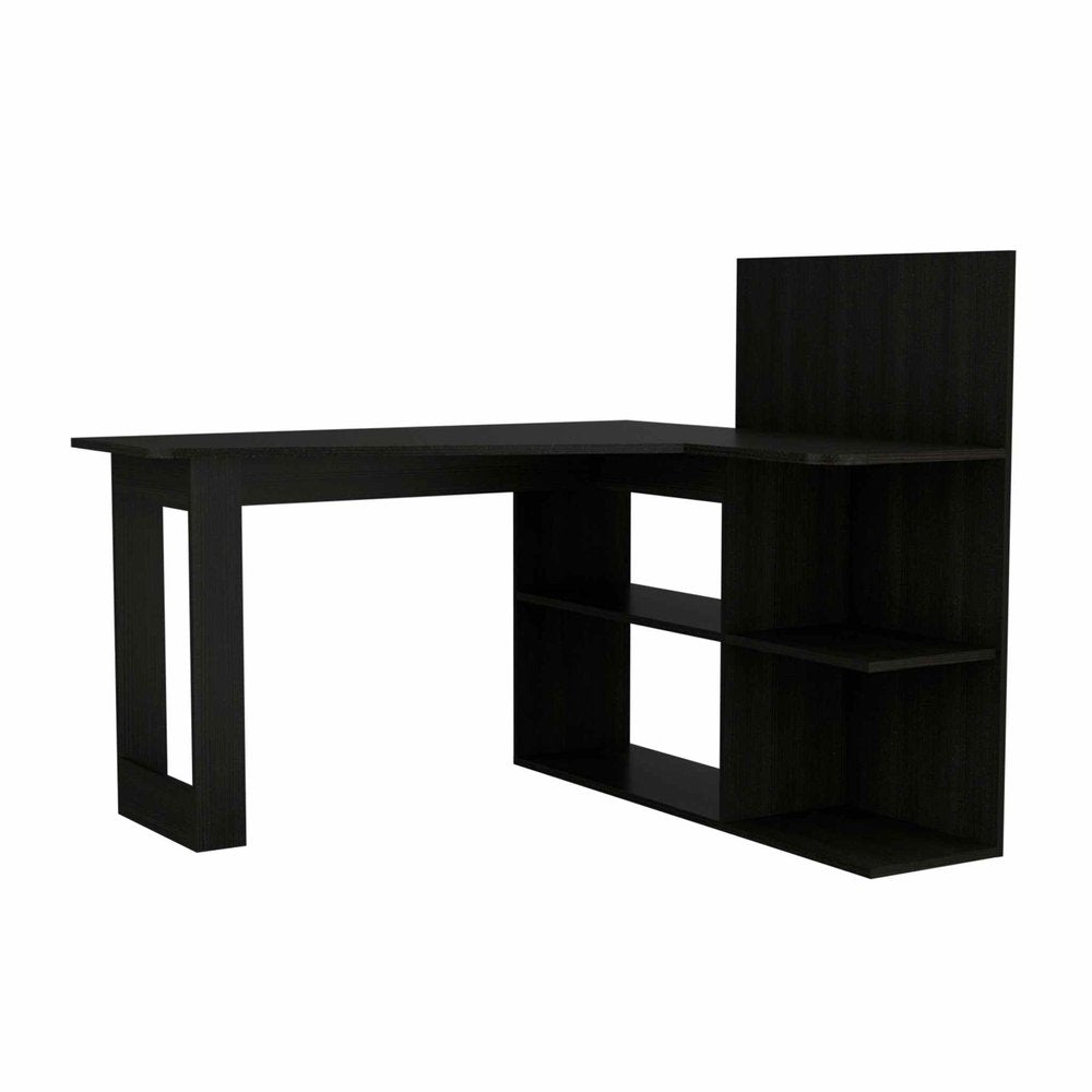 48" Black L Shape Computer Desk