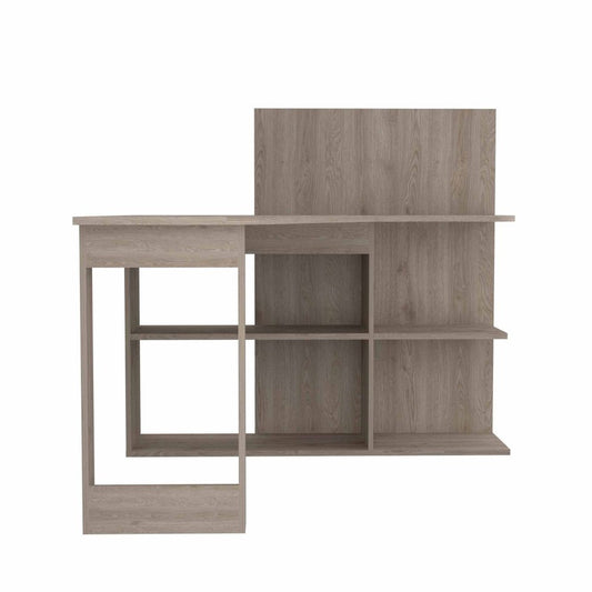 48" Light Gray L Shape Computer Desk