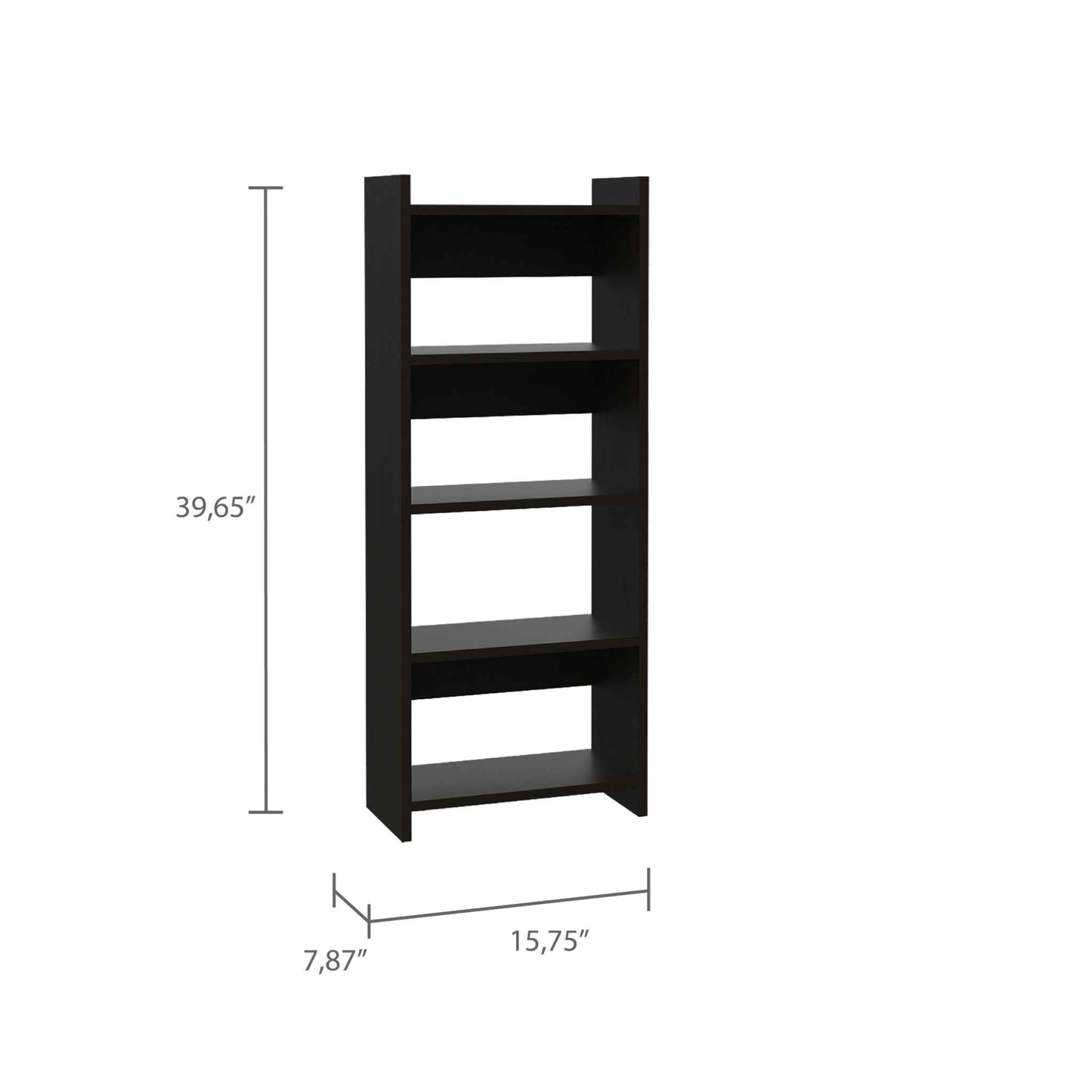 32" Black Computer Desk Desk and Bookshelf Set