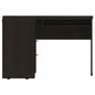 47" Black L Shape Computer Desk With Two Drawers