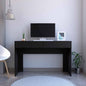 47" Black Computer Desk with Two Drawers