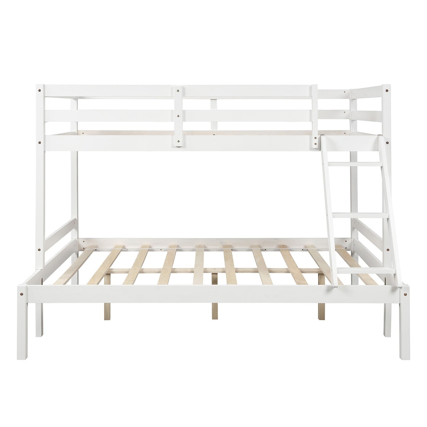 White Twin Size Full Size Bunk Bed