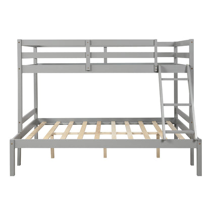 Gray Twin Size Full Size Bunk Bed