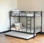 Black Twin over Twin Traditional Steel Bunk Bed