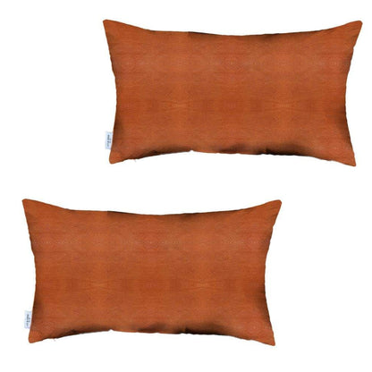 Decorative Vegan Faux Leather Throw Pillow Set of 2