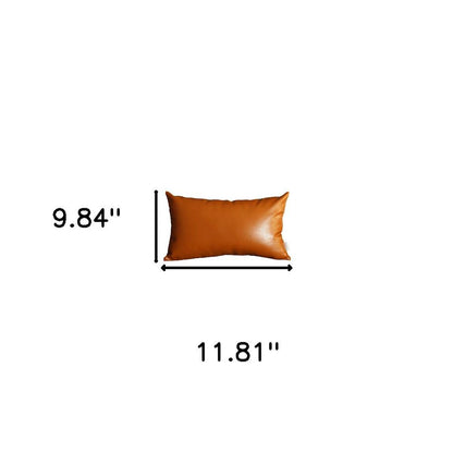 Decorative Vegan Faux Leather Throw Pillow Set of 2