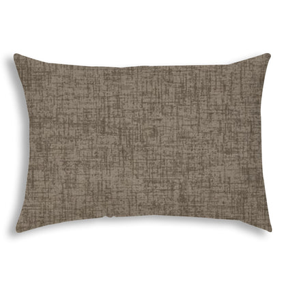 14" X 20" Taupe Indoor Outdoor Throw Pillow